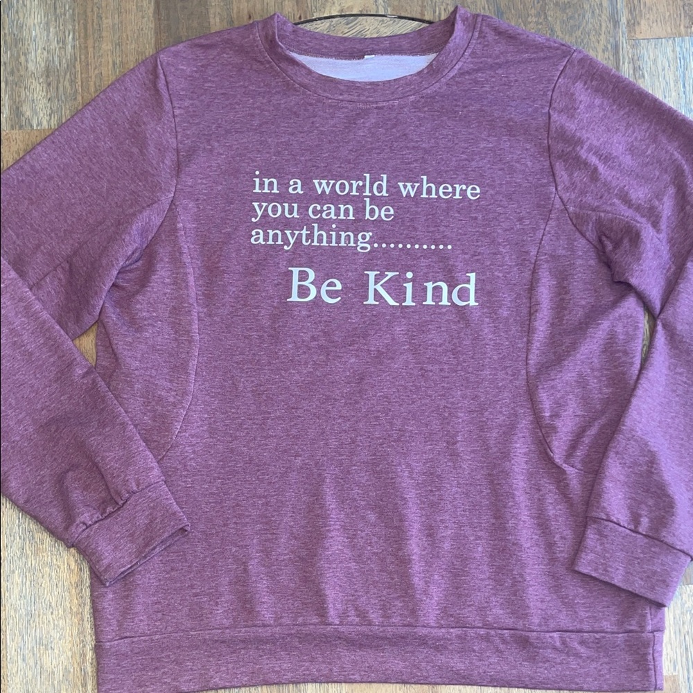 Be‎ Kind Long Sleeve Top - Plus Size